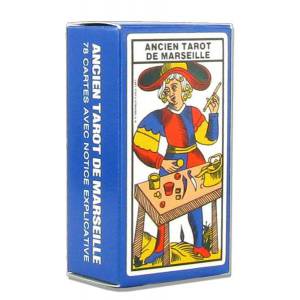 Mini Ancien tarot de Marseille - jeu de 78 cartes cartonnées plastifiées – 4 index standards – format de voyage