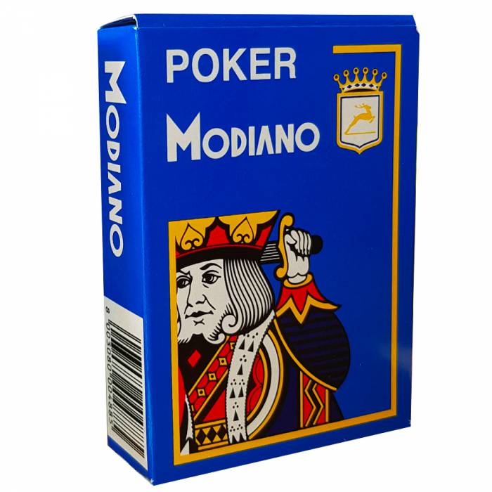Modiano "CRISTALLO" - Jeu de 54 cartes 100% plastique – format poker - 4 index jumbo