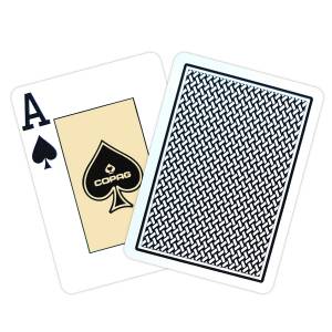Copag "TEXAS HOLD'EM GOLD NOIR" - Gra karciana 55 kart 100% plastikowa - format poker - 2 jumbo indeksy