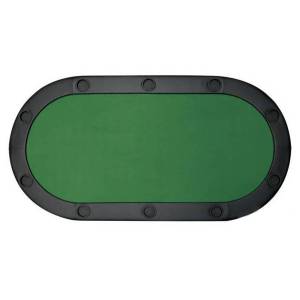 Poker tafel "ECO" - inklapbare poten - 10 spelers - microfiber stoffen tafelkleed en schuimranden