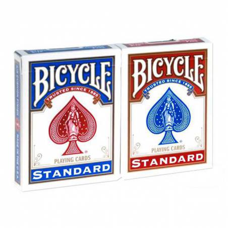 Duo pack Bicycle "RIDER BACK" Standard – 2 Jeux de 56 cartes toilées plastifiées – format poker – 2 index standards