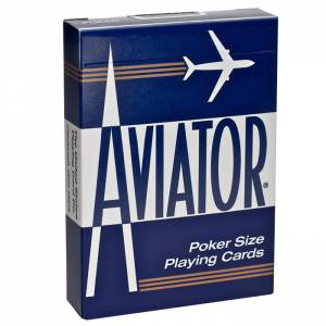Aviator - Jeu de 54 cartes plastifiées – format poker – 2 index standards – USPC