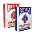 Duo Pack Bicycle "PRESTIGE" - 2 jeux de 55 cartes 100% Plastique – format poker – 2 index jumbo