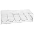 Rack de rangement pour 100 jetons de poker – avec couvercle – en acrylique