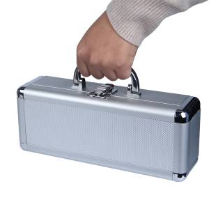 "ALU" storage case for 60 standard poker chips - aluminum - with handle.