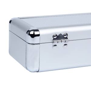Valigetta portapacchi "ALU" per 60 fiches da poker standard - in alluminio - con maniglia