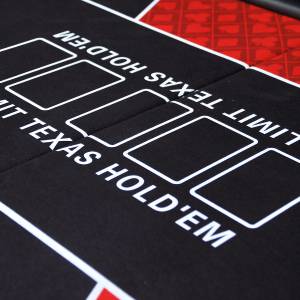 Topo da mesa de pôquer "NO LIMIT RED" - 200 cm x 100 cm - dobrável - para 10 jogadores
