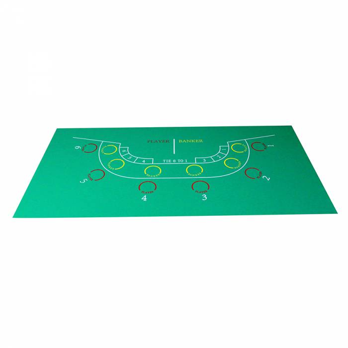 Tappeto da baccarat - 6 giocatori - 180 x 90 - feltro