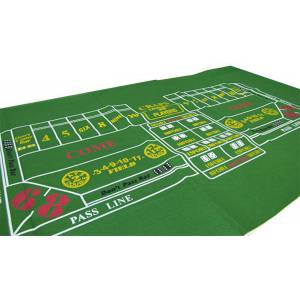 Tapete de Craps "ESTILO CASINO" - em feltro - 174x84 cm - para colocar ou pregar