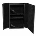 Leather storage case for 2 card decks - space for 5 dice - black velvet interior