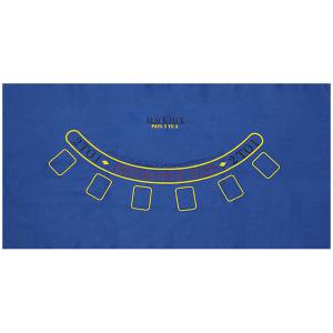 Black Jack felted blue mat...
