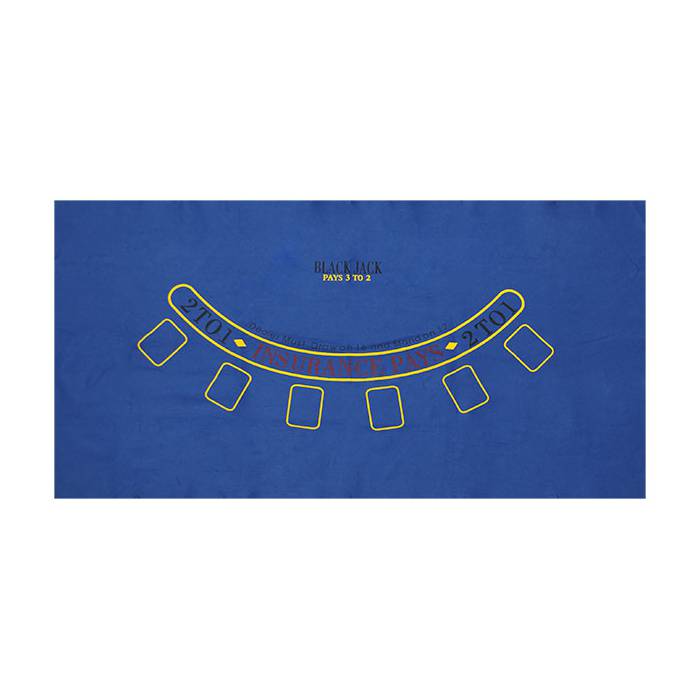 Black Jack felted blue mat - 180 x 90 cm