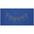 Tapete de Blackjack em feltro azul - 180 x 90 cm