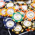 Bird Cage of 600 "CROWN" Poker Chips - TOURNAMENT Version - in 14g clay composite.
