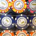 Jaula de pájaros con 600 fichas de póker "CROWN" - versión TORNEO - en compuesto de arcilla de 14 g