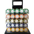 "1000-piece "CROWN" Poker Chip Bird Cage - TOURNAMENT Edition - made of 14g clay composite chips."