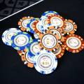 "Poker Chip Set "CROWN" - CASH GAME version - made of 14g clay composite - includes accessories."