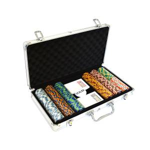 Mallette de 300 jetons de Poker "CROWN" - Version TOURNOI - en Clay composite 14 g - avec accessoires