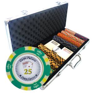 Mallette de 400 jetons de Poker "CROWN" - version TOURNOI - en clay composite 14 g - avec accessoires