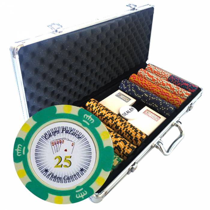 Mallette de 400 jetons de Poker "CROWN" - version TOURNOI - en clay composite 14 g - avec accessoires