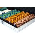 Maleta de 500 fichas de póker "CROWN" - versión CASH GAME - de arcilla compuesta de 14 g - con accesorios.