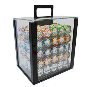"1000 'CROWN' poker chip Bird Cage - CASH GAME version - made of 14g clay composite"