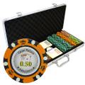 Mallette de 400 jetons de Poker "CROWN" - version CASH GAME - en clay composite 14 g - avec accessoires