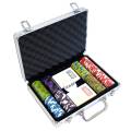 Mallette de 200 jetons de poker "LAS VEGAS" - version TOURNOI - en clay composite 14 g - avec accessoires