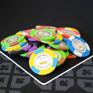 Mallette de 400 jetons de poker "LAS VEGAS" - version TOURNOI - en clay composite 14 g - avec accessoires