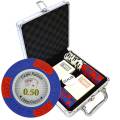 Pokerset "LAS VEGAS" - CASH GAME Version - mit 100 Pokerchips aus Clay Composite (14 g) und Zubehör.