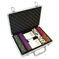Mallette de 200 jetons de poker "LAS VEGAS" - version CASH GAME - en clay composite 14 g - avec accessoires