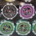 Klatka dla ptaków z 600 żetonami do pokera "ULTIMATE POKER CHIPS" - wersja TURNIEJOWA - ABS wkładka metalowa 12 g.