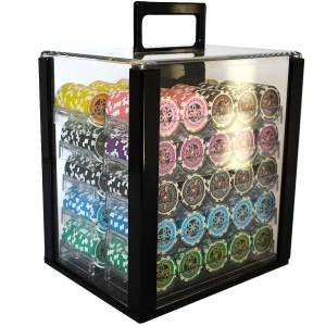 Bird Cage de 1000 jetons de poker "ULTIMATE POKER CHIPS" - version TOURNOI - ABS insert métallique 12 g.