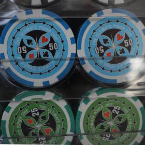Bird Cage of 1000 "ULTIMATE POKER CHIPS" Tournament Version - ABS Metallic Insert 12 g.