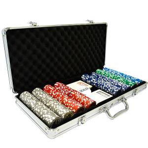Mallette de 400 jetons de poker "ULTIMATE POKER CHIPS" - version CASH GAME - en ABS insert métallique 12 g - avec accessoires