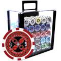 Jaula de pájaros de 1000 fichas de póker "ULTIMATE POKER CHIPS" - versión CASH GAME - inserción de ABS metálico de 12 g.