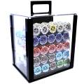 Jaula de pájaros de 1000 fichas de póker "ULTIMATE POKER CHIPS" - versión CASH GAME - inserción de ABS metálico de 12 g.