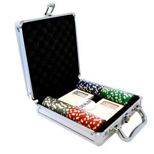 Pokersatz mit 100 "YING YANG" Pokerchips - CASH GAME Version - aus ABS mit einem Metalleinsatz mit einem Gewicht von 12 g - inkl