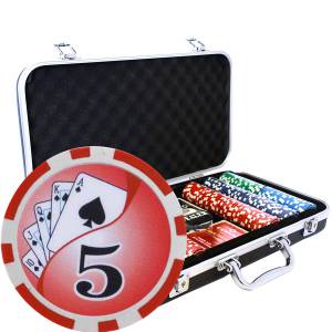 Mallette Premium de 300 jetons de poker "YING YANG" - CASH GAME - ABS insert métallique 12 g - avec accessoires