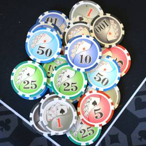 Bird Cage de 600 jetons de poker "YING YANG" - version CASH GAME - ABS insert métallique 12 g.