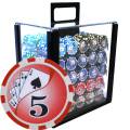 Gabbia per uccelli da 1000 fiches da poker "YING YANG" - versione CASH GAME - Inserto ABS metallico da 12 g.