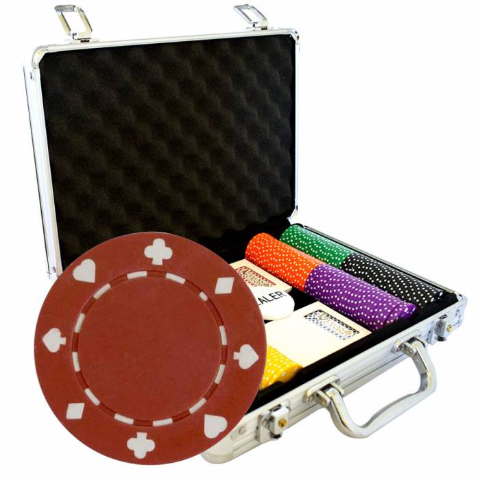 200 "SUITED" Poker Chip Set - ABS with 12g Metal Insert - with accessories.