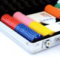 Mallette de 200 jetons de poker "SUITED" - en ABS insert métallique 12 g - avec accessoires