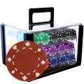 Bird Cage of 600 "SUITED" poker chips - made of ABS with 12g metal insert - with accessories.