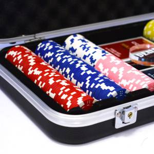 Mallette Premium de 300 jetons de poker "DICE" - en ABS insert métallique 12 g - avec accessoires