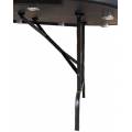 "NÉVADA GREEN" poker table - folding legs - race track - 10 players - microfiber fabric playing surface - faux leather edges