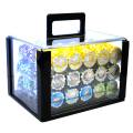 Bird Cage de 600 jetons de poker "WELCOME LAS VEGAS" - version TOURNOI - ABS insert métallique 12 g.