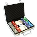 Maleta de 200 fichas de póker "WELCOME LAS VEGAS" - versión CASH GAME - de ABS con inserto metálico de 12 g - con accesorios.