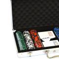Pokerset "WORLD SERIES" - mit 300 Pokerchips in einer Koffer - aus 14 g Tonkomposit - inklusive Zubehör.