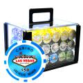 Vogelkäfig mit 600 Pokerchips "WELCOME LAS VEGAS" - TURNIER-Version - ABS-Metalleinsatz 12 g.